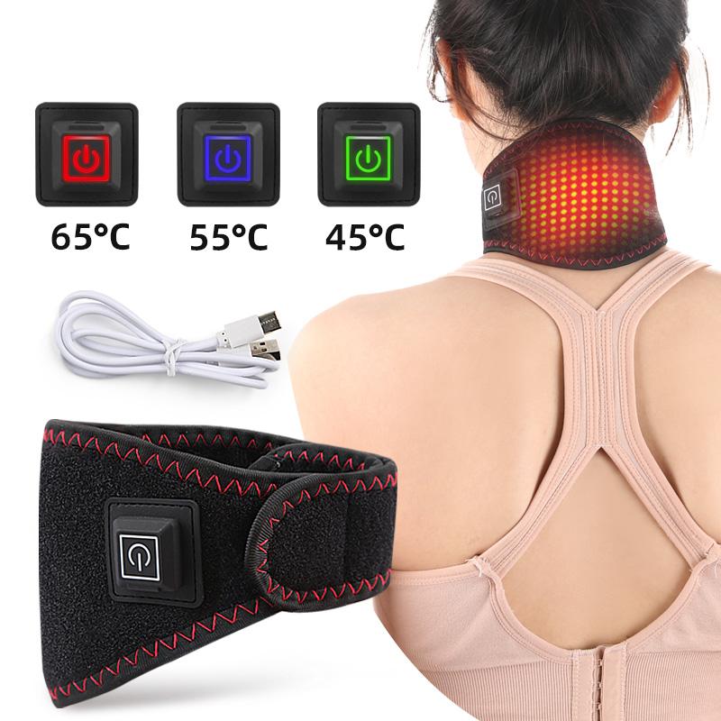 Smart Temperature-Controlled USB Electric Heated Neck Warmer Fleece Lining Three Adjustable Heat Settings Model