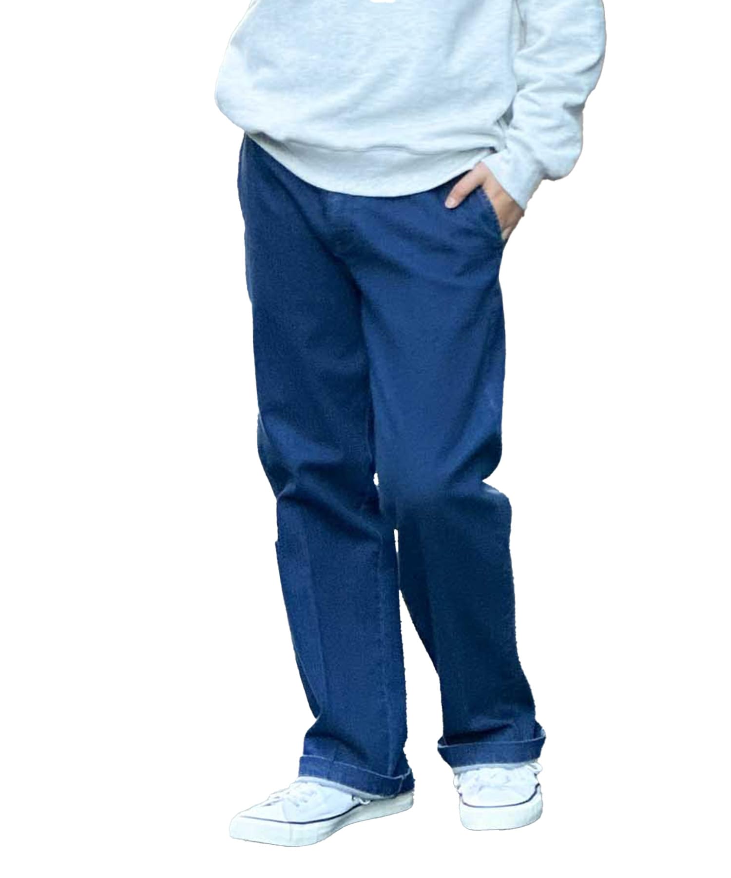 Dickies Cotton Blend Stretch Denim Work Navy Size W34 Men s Pants, Denim,