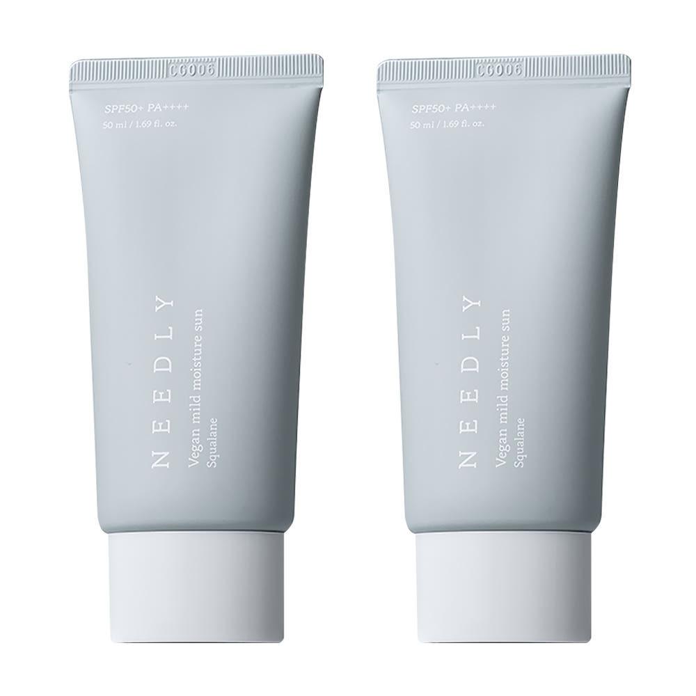 NEEDLY Vegan Mild Sunscreen SPF50+ PA++++ Hydrating & Refreshing Sun Protection 50ml Duo Pack