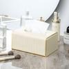 PU Leather Tissue Box Soft Tissue Case Creative Paper Towel Container  for Living Room