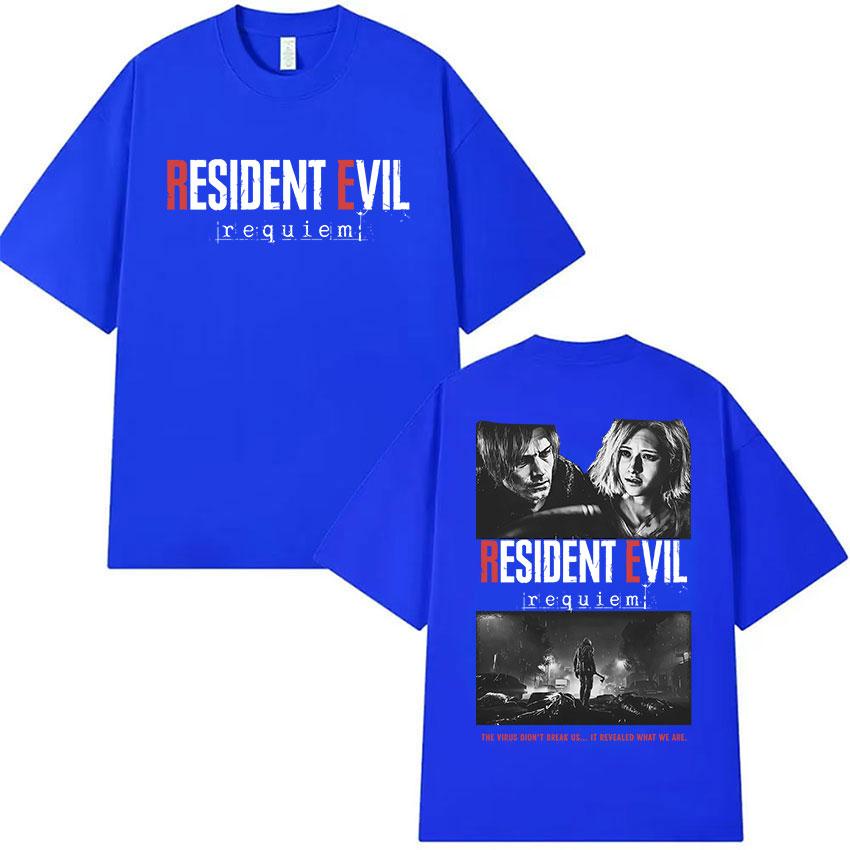 Hot Game Resident Evil Graphic T Shirt Men Women Gothic Clothing Short Sleeve Tshirt Y2k Vintage High Quality Summer Cotton Top