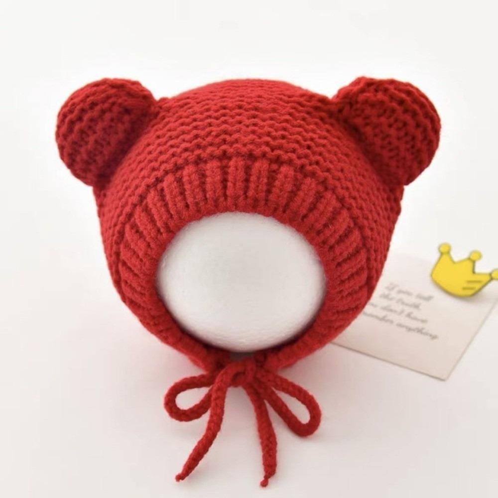 Warm Knitted Hat Windproof Beanie Hat New Ear Protection Hat  for 1-2Y