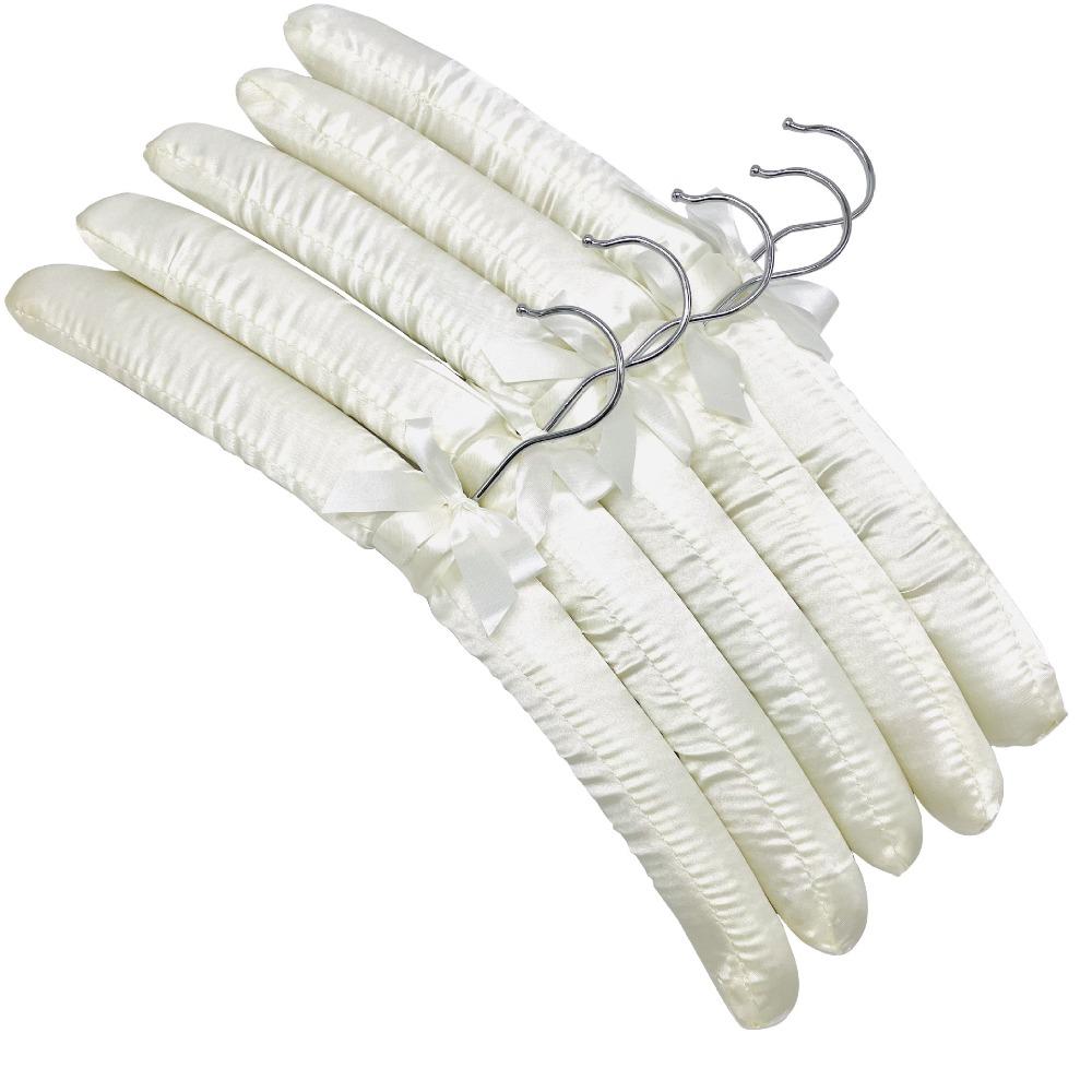 Satin Padded Clothes Hanger Silk Wrapped Coat Jacket Rack Shop Display Hanger