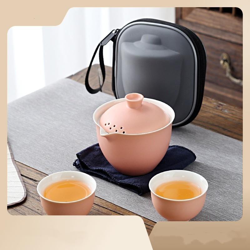 

Quick Cup Одна кастрюля Две чашки Портативный дорожный чайный набор Сумка для ручной клади на открытом воздухе