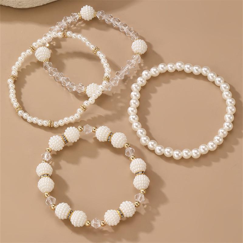 Bohemian Fashion Elegant Pearl Beaded Bracelet Set For Women Gift Jewelry