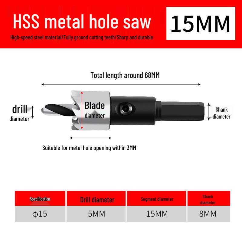 Hochgeschwindigkeits-Lochsäge aus Edelstahl für das Bohren von Metall und Aluminium