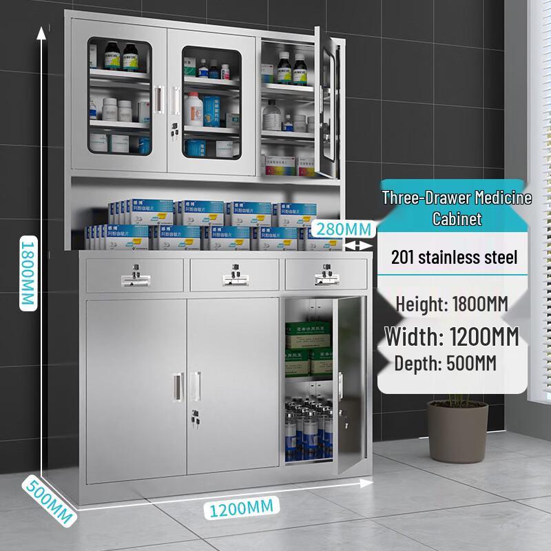 WEZHO Stainless Steel Medical Storage Cabinet