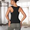 Women Sweat Vest Workout Top Fitness Running Vest Zipper Sauna Shirt Silver Coated Sweatshirt Fat Burning Exercise Sport Apparel Plus Size Gym Vest