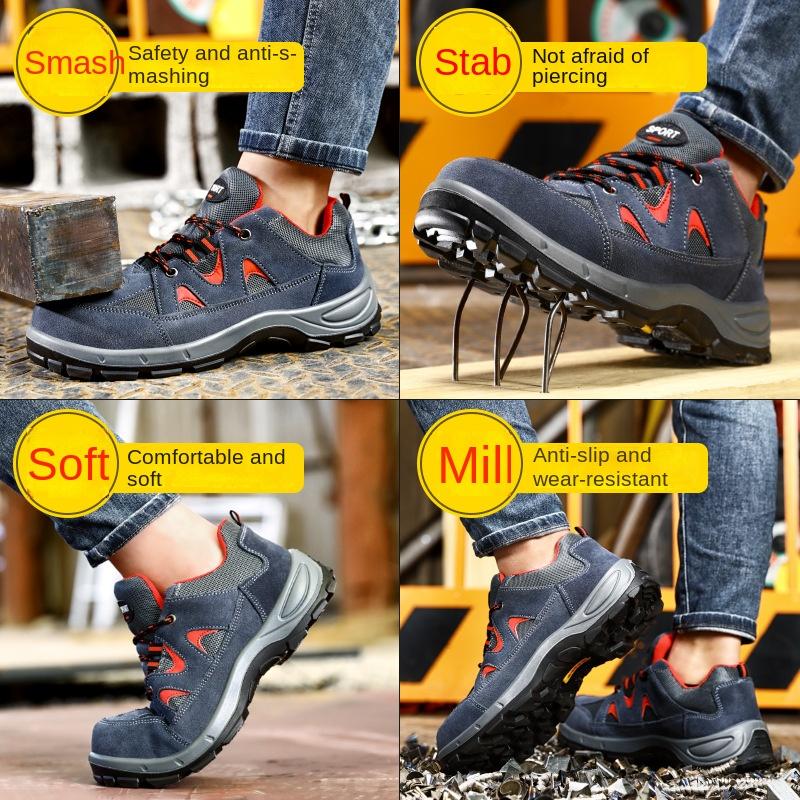 Buty robocze męskie odporne na uderzenia i przebicia buty ochronne wygodne i odporne na zużycie