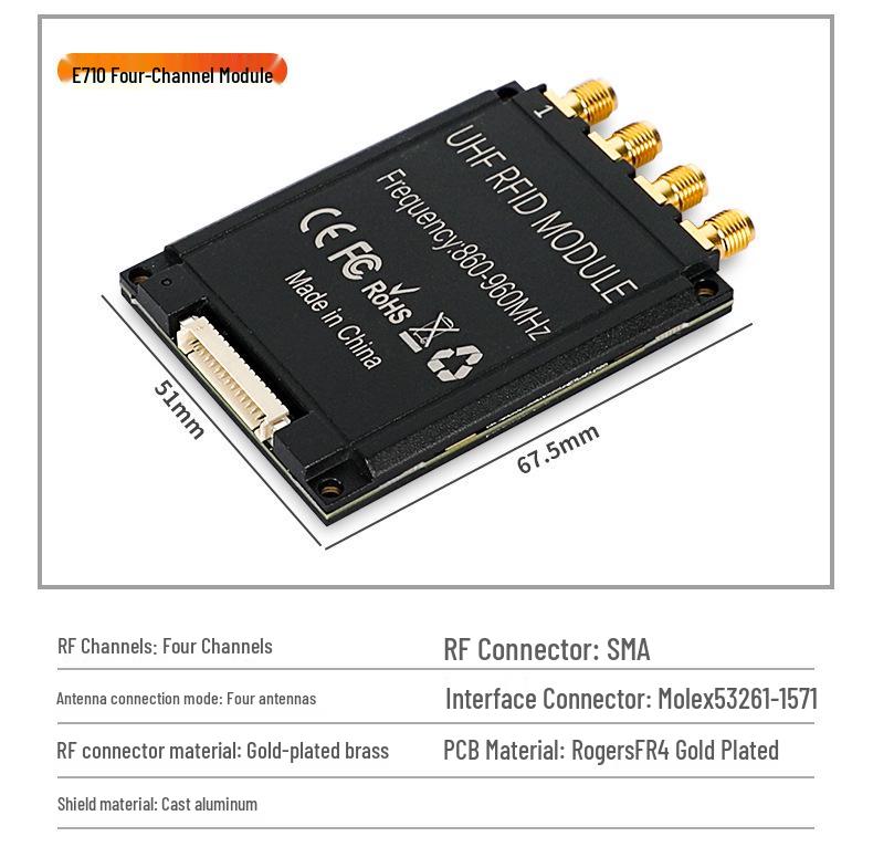 Yingpinjie E710 UHF RFID Multi-channel Read-Write Module