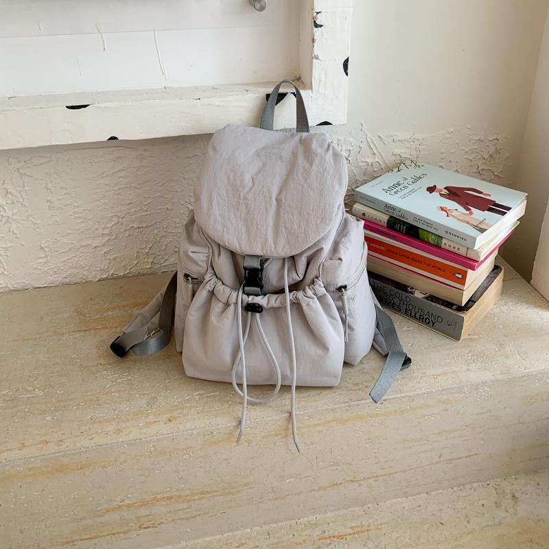 Women Drawstring Rucksack Lightweight Travel Gym Bag Nylon Casual Bookbag for Outdoor Travel College University Campus