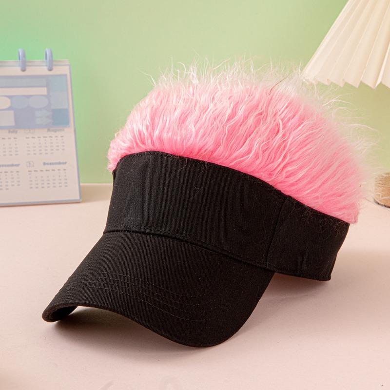Multicolor Wig Baseball Cap For Men Women Hip Hop Hat Fashion Colorful Fur Peaked Cap Internet Celebrity Funny Party Hat