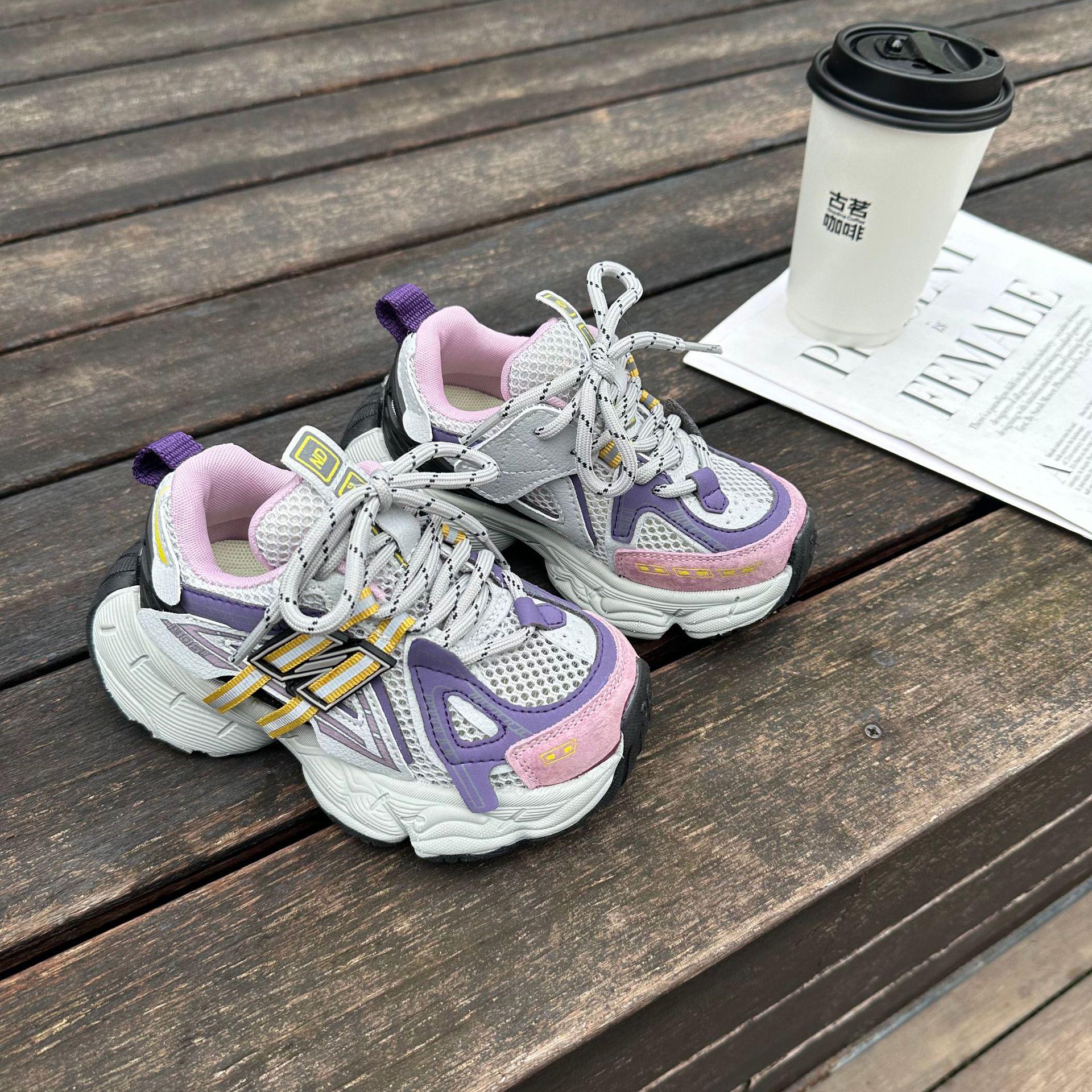 

Весна 2026 Детские дышащие сетчатые папины кроссовки - Унисекс Ретро Цветовой блок Мягкая подошва Спортивные кроссовки 26-30 (Minimum 5 pairs)