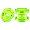 Acrylic Silicone Double Flared Saddle Piercing Jewelry Stretched Ear Plugs Earring Lobe Acrylic External Flesh Tunnel Green