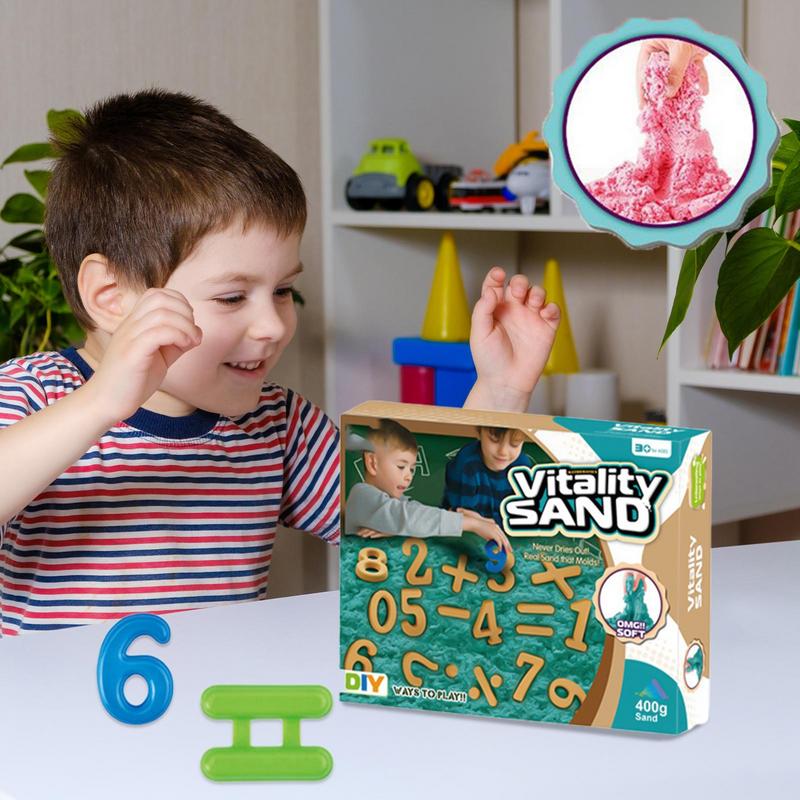 Forme cu nisip pentru distracție pe plajă Forme pentru plajă pentru copii Nisip inclus Set complet de jucării cu nisip pentru copii Cutie cu nisip și jucării spațiale cu nisip distracție pentru copii