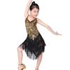 Professional Kids Latin Dance Dress Tassel Ballroom Dance Dress Stage Costume  Children Girls