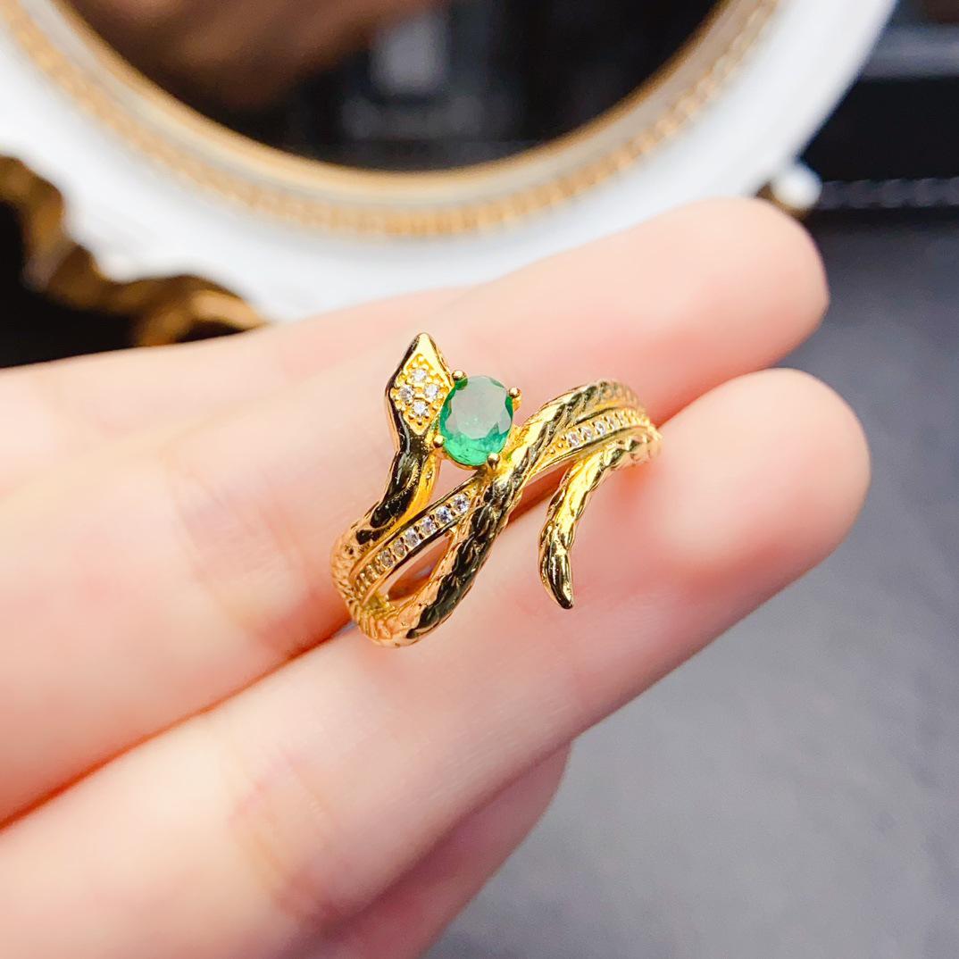 

Кольцо из серебра S925 с основным камнем 4x5 мм - Универсальное женское украшение в горячем стиле