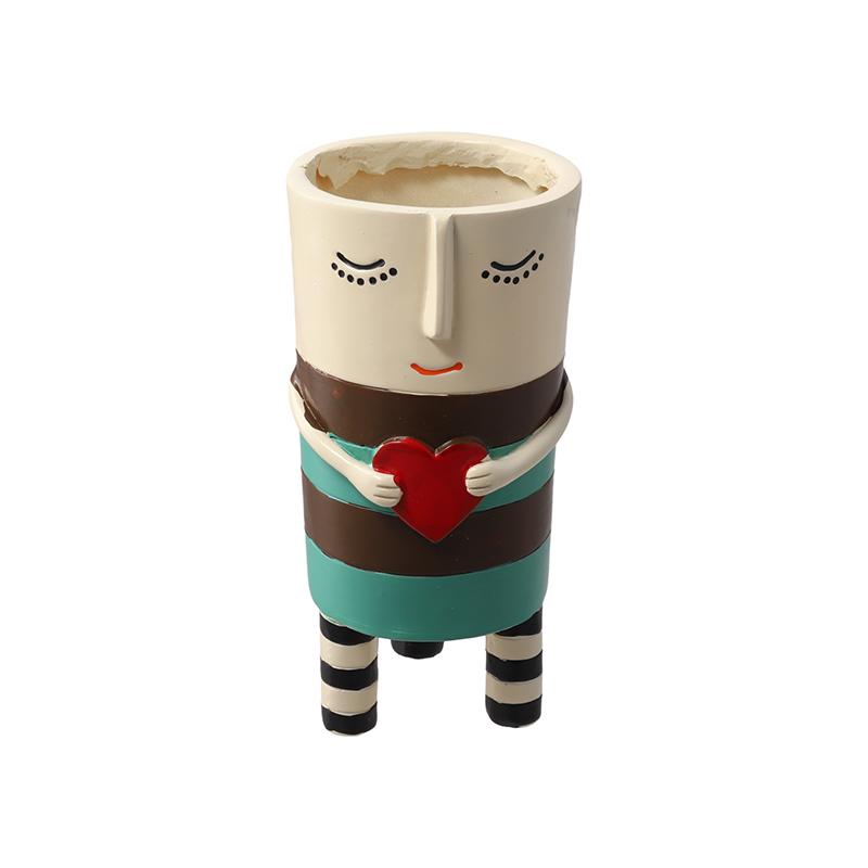 1PC Resin Vase Home Decoration Resin Crafts Unique Colored Vase Gift Hand-made Vase For Home Bedroom 2 styles