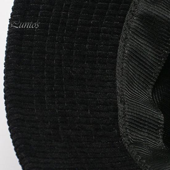 Sombrero de Pescador Cubo Plegable Liso Perfil Bajo Color Sólido Casual Mantener Caliente Hombre Pana Invierno Térmico Hombres Mujeres Gorra para Exterior Adultos