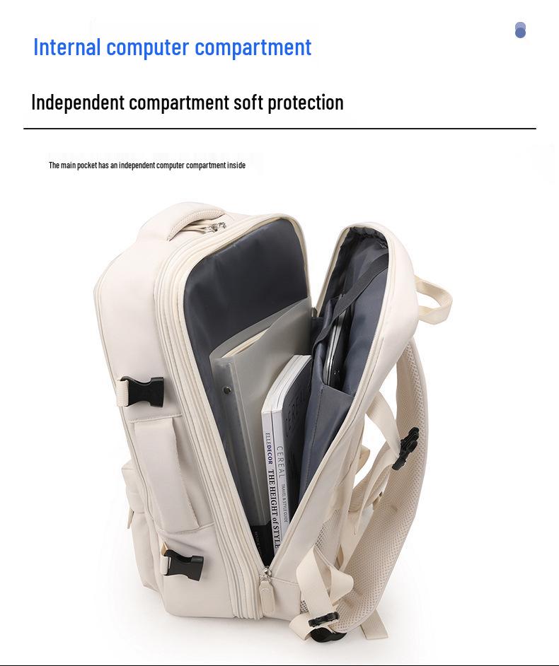 Expandable Large Capacity Backpack for Students and Commuters - Suitable for Travel, Laptops, and Daily Use