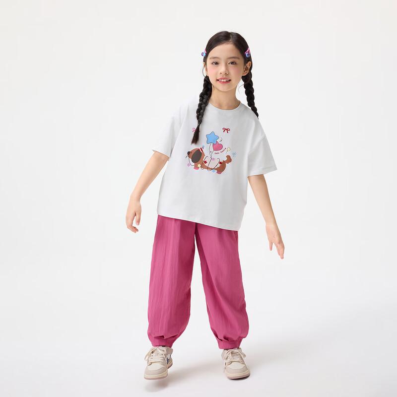 Xiaoyinman Girls' Balloon Dog Print Casual Two-Piece Set