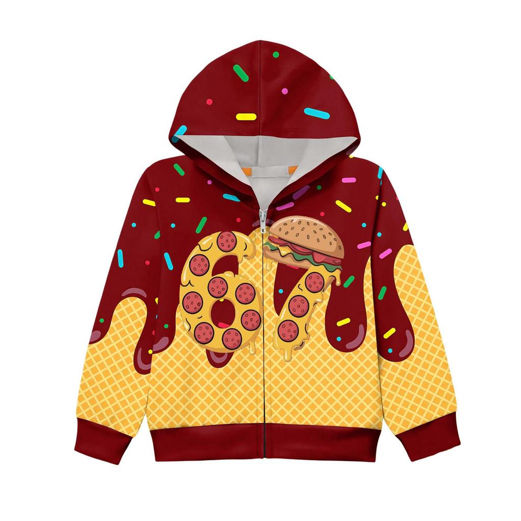 Kinder Langarm Locker Bedruckte Reißverschlussjacke