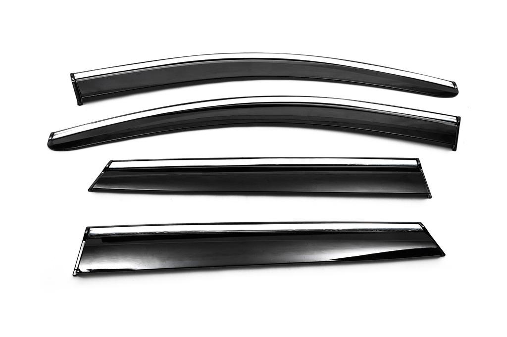 Windshields with Chrome (4 Pcs, Sunplex Chrome) for Nissan Qashqai 2014-2021