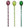 3Pcs Glass Spoons Coffee Spoon Long Handle Dessert Spoon Color Glass Teaspoons Clear Petite Teaspoons Coffee Mixing Tea Stirrer