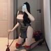 Fun Sexy Spice Girl Hollow Perspective Nightdress Breast Perspective Dress Fun Uniform Suit Female