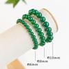 Moisturizing and transparent green agate bracelet, simple and versatile, single circle round bead jade bracelet