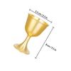 1Pcs Elegant Brass Cup Gold Finish Temple Offering Vessel for Wealth God Rituals Retro Decorative Buddhist Altar