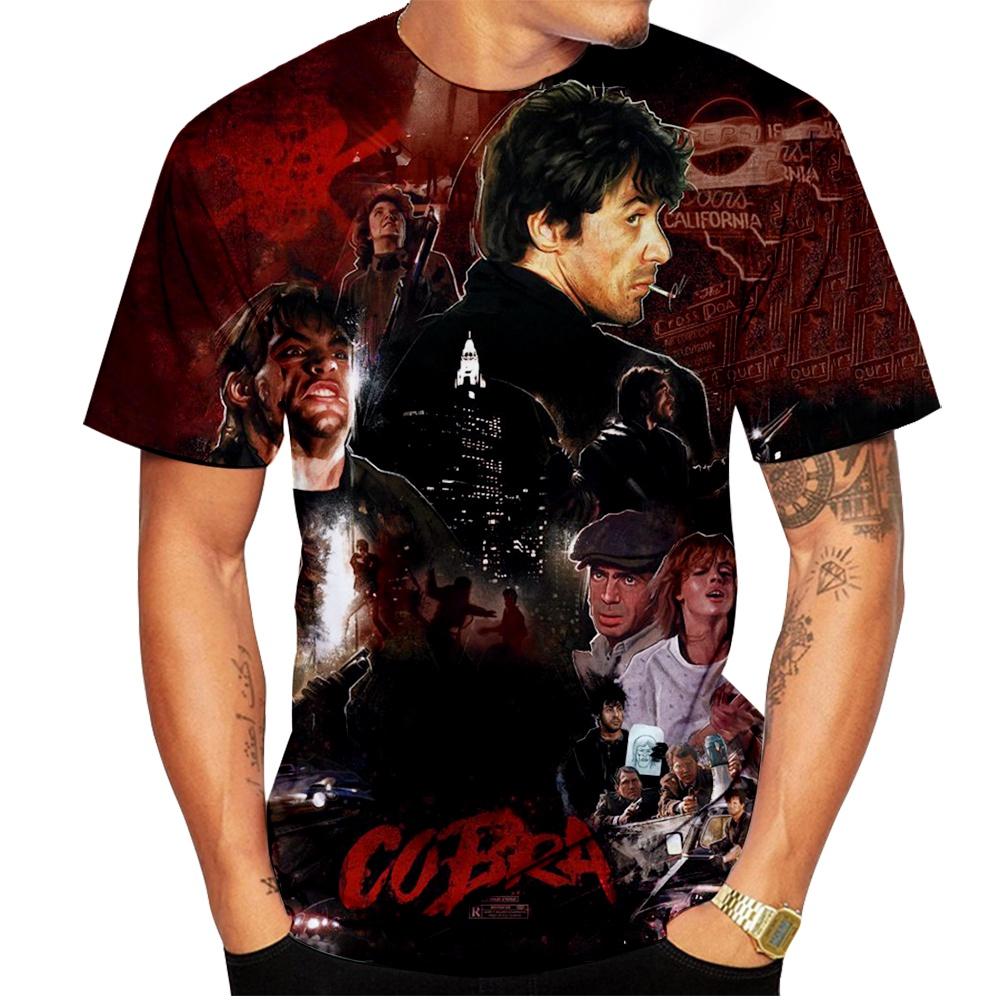 Sommer beliebt heißblütige Persönlichkeit klassischer Film 3D-Druck lässiges T-Shirt Rundhals Unisex bequemes T-Shirt