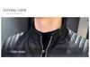 New Men's Slim Fit PU Leather Stand-Collar Jacket - Trendy Motorcycle Outerwear for Youth, Autumn/Winter.