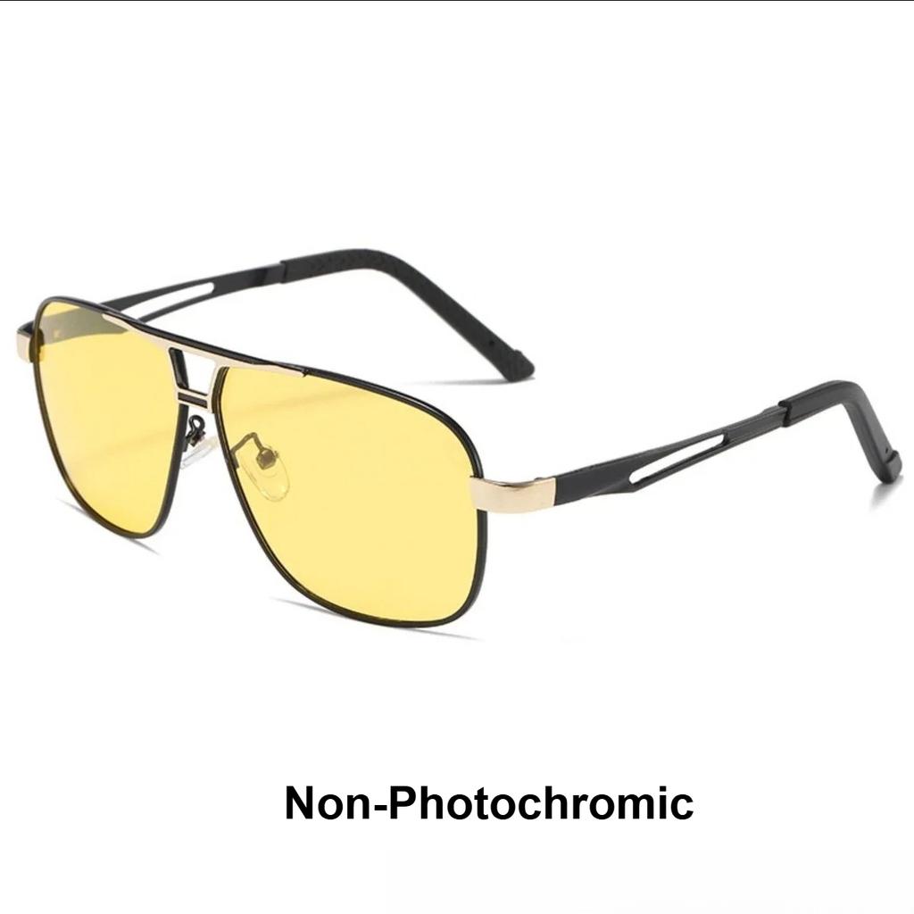 New Men Polarized Photochromic Sunglasses UV400 Protection All-Day Driving Sun Glasses for Day and Night Use