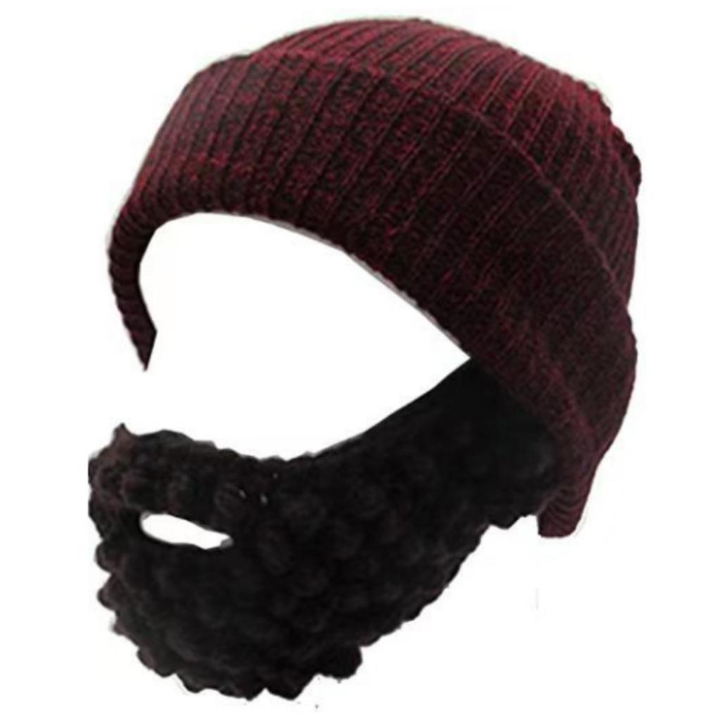 Elastic Beard Hat Winter Knit Balaclava Hat for Teens Men Keep Full Face Cover Masquerade Theater Performances Supplies