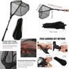 Folding Triangle Fishing Landing Net Telescopic Collapsible Extensible Handle Fishing Hand Net For Fish Carp Trout Catch Release