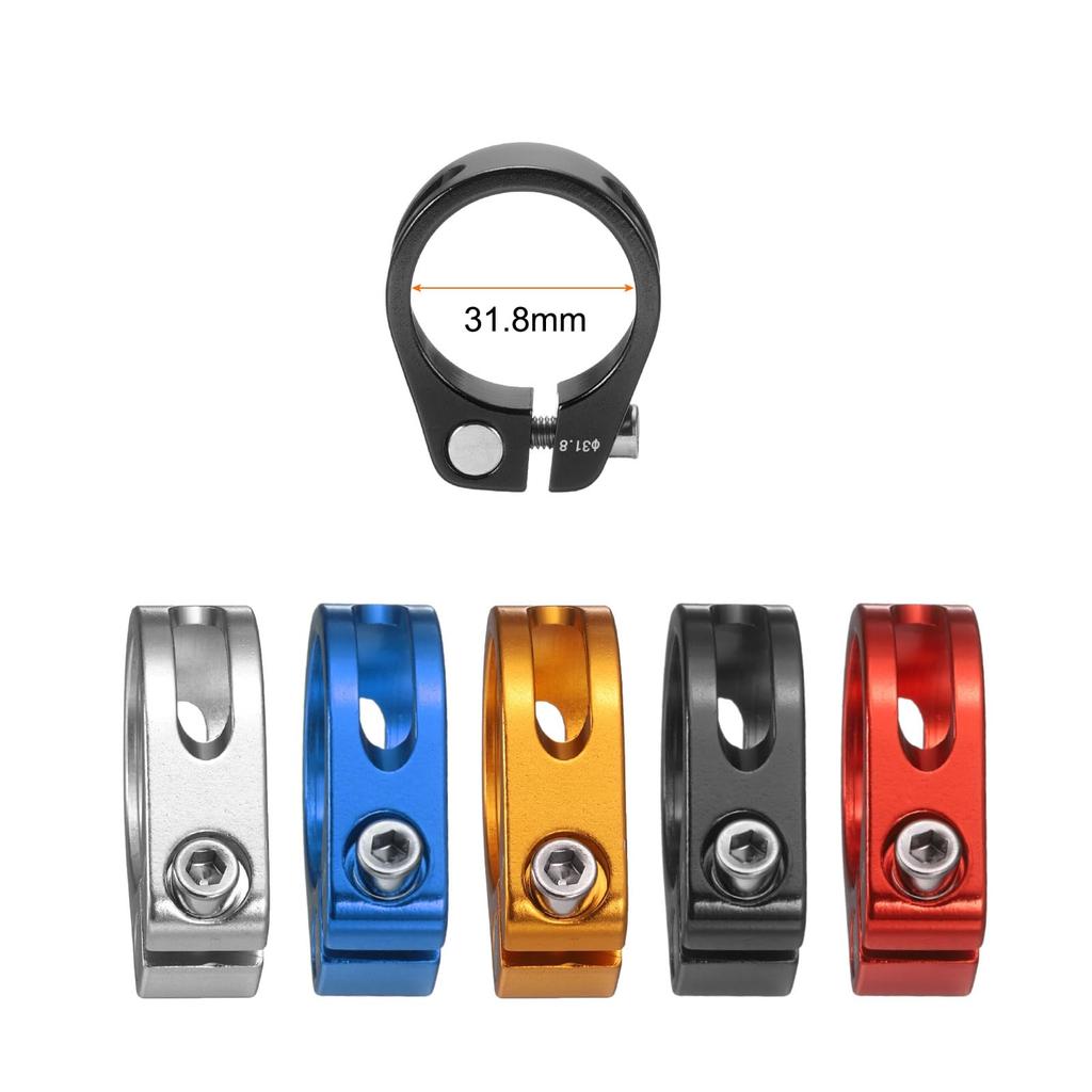 uxcell 31.8mm Bike Seatpost Clamp Clip Aluminum Alloy Bicycle Locking