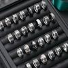 Herren Stainless Steel Gothic Ring Set - 5/10/20 Stück Stapelbar Vintage Stil (Zufällige Designs)