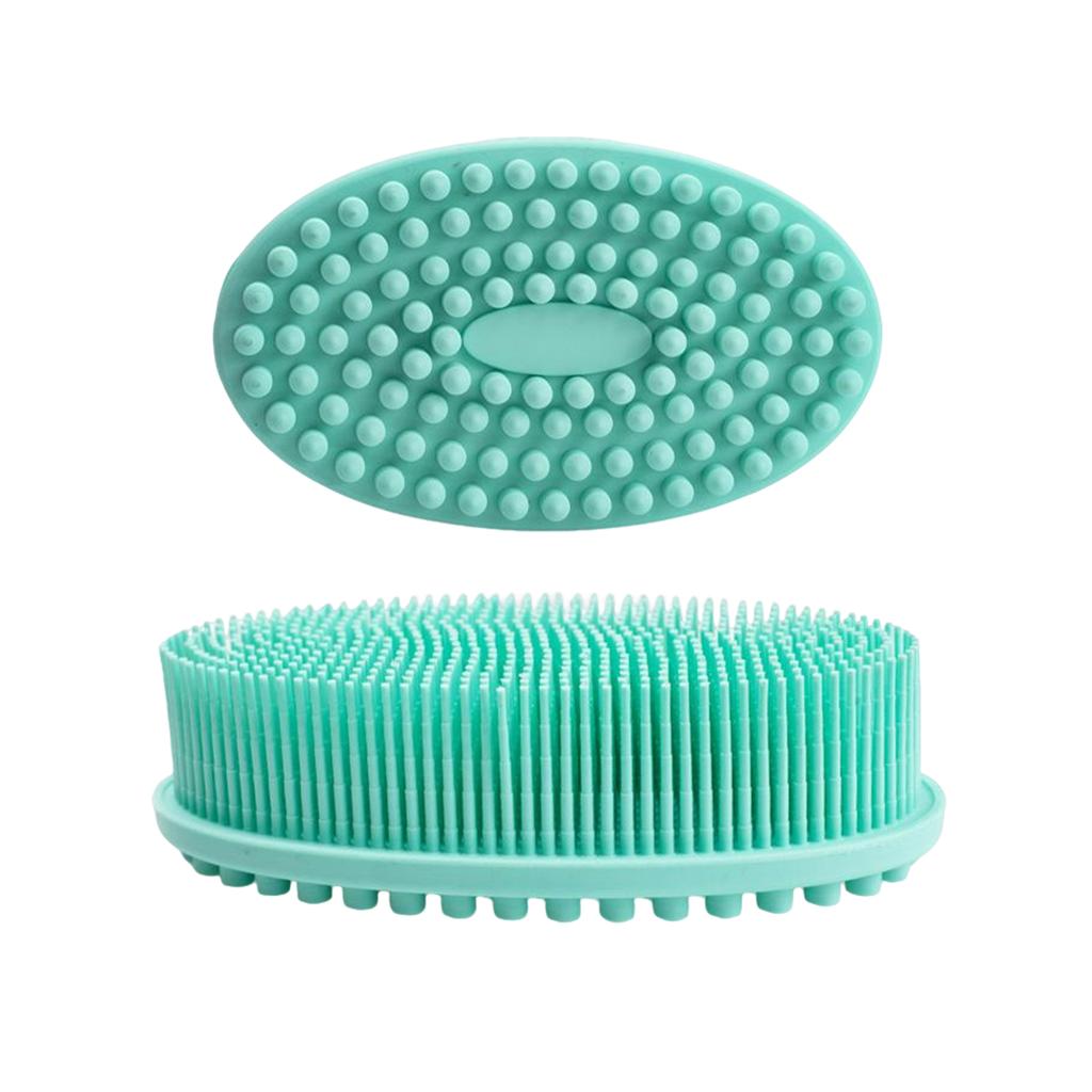 [2-in-1 silicone bath brush] Baby-grade skin-friendly material full body cleansing massage brush