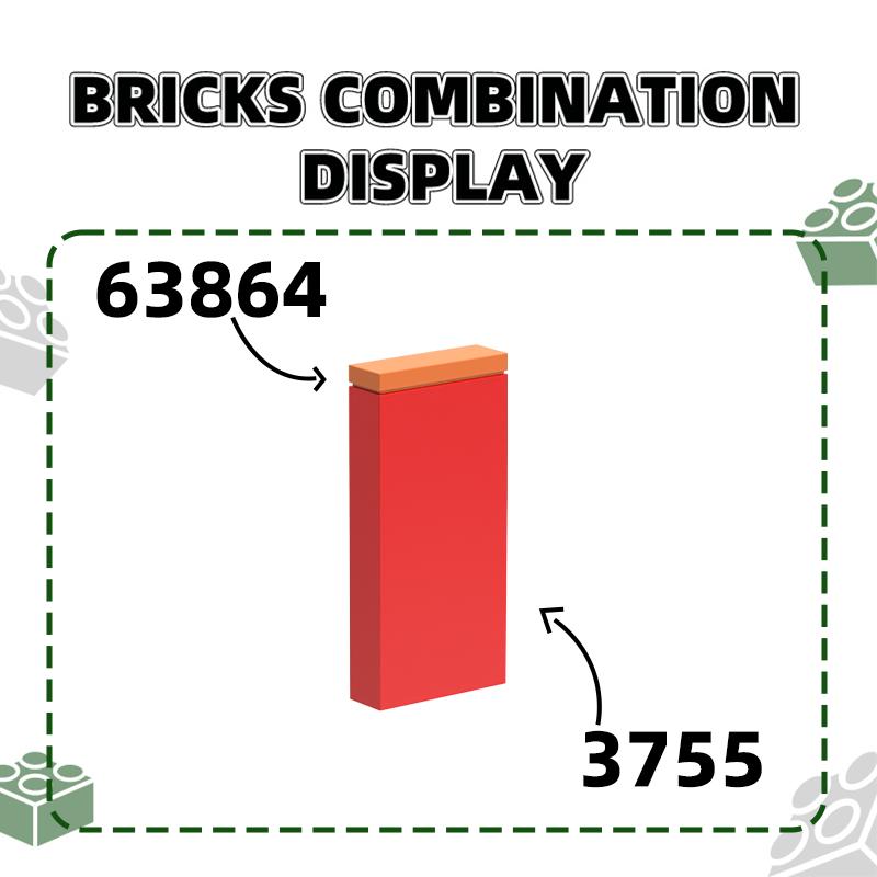 Non-Toxic 21Pcs/Lot 3755 1X3X5 Base Parts Building Block Moc Color Accessories Compatible With Brick Diy Children'S Toy