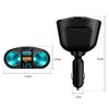 Zigarettenanzünder im Auto, 12 V-24 V, Steckdosenverteiler, blaues Atmosphärenlicht, PD QC3.0, 2 USB-Ladegeräte, C-Anschlüsse zum Aufladen des DVR des Mobiltelefons