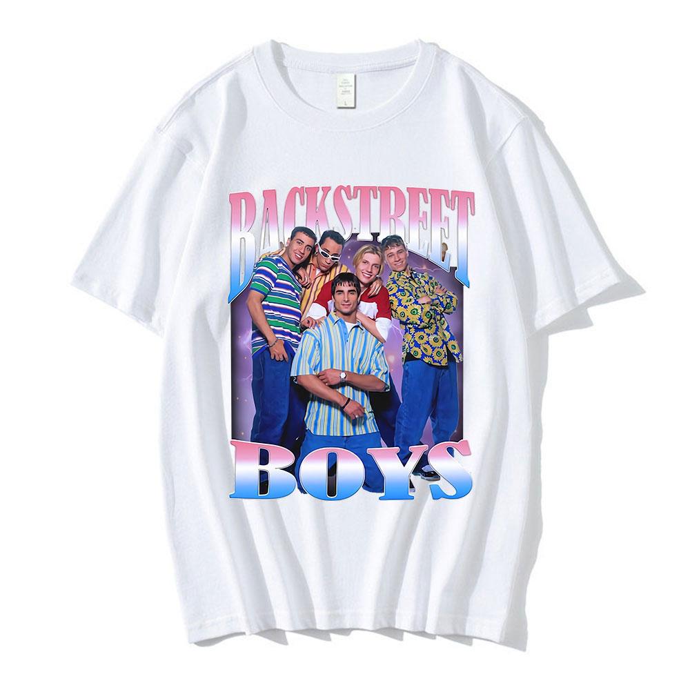 Backstreet Boys Graphic Print T-Shirt 90s Vintage Boy Band T Shirt Men's Women's Hip Hop Gothic Oversized T-Shirts Streetwear