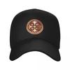 Greek Orthodox Cross Red Gold Black Baseball Cap Hat Man Luxury New In The Hat Luxury Man Hat Vintage Woman Hats Mens