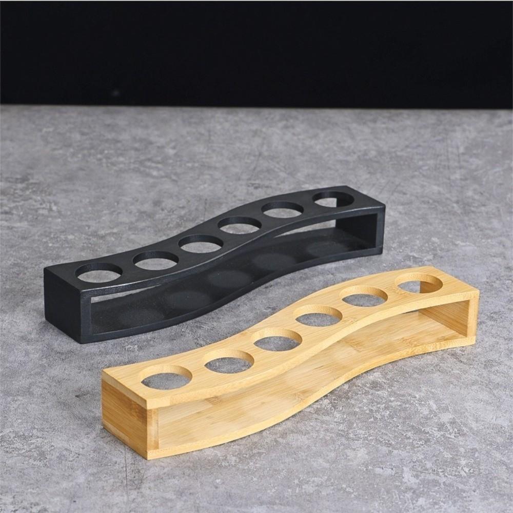 Mehrzweck 6/12 Löcher Schnapsglas Halter Runde Öffnung Glatte Glasbecher Halter Platzsparend Holz Bambus Schnapsglas Tablett Weinbar