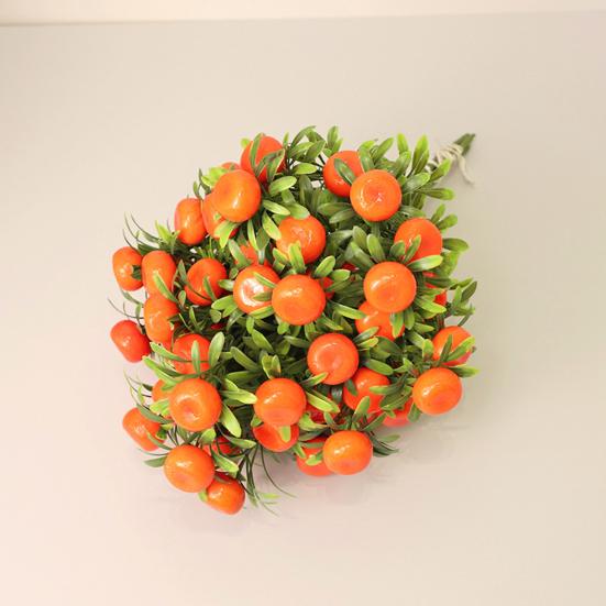Vivid Appearance Realistic Artificial Fruit Artificial Orange Lemon Tree with Green Leave Branch Home Decor