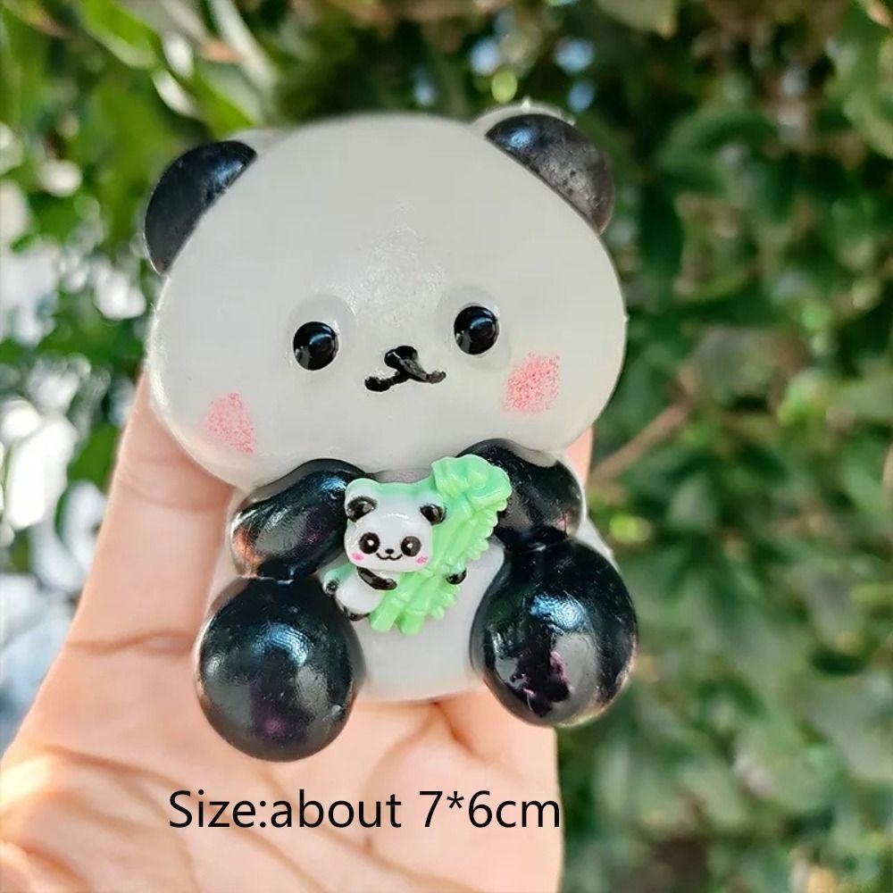 Panda Carino Morbido che Abbraccia Giocattoli di Bambù Giocattolo Elastico per Alleviare lo Stress Decomprimere Giocattolo Divertente Regalo Giocattolo Panda a Rimbalzo Lento da Spremere