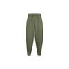 Nike Dri-Fit Solid High-Waisted Drawstring Cropped Knit Joggers Women Joggers Khaki-Green FB5429-325