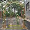 Gold Frame Custom Wedding Arch with Cherry Blossom Decoration