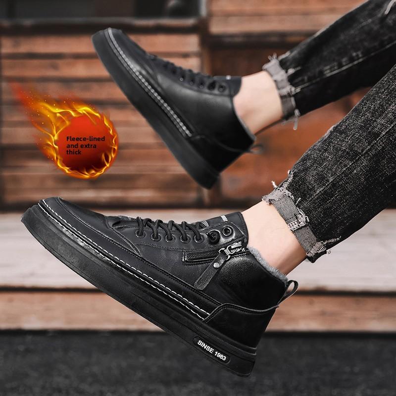 Men's Warm High Top Boots Are Fashionable Versatile Lightweight and Comfortable for Outdoor Travel