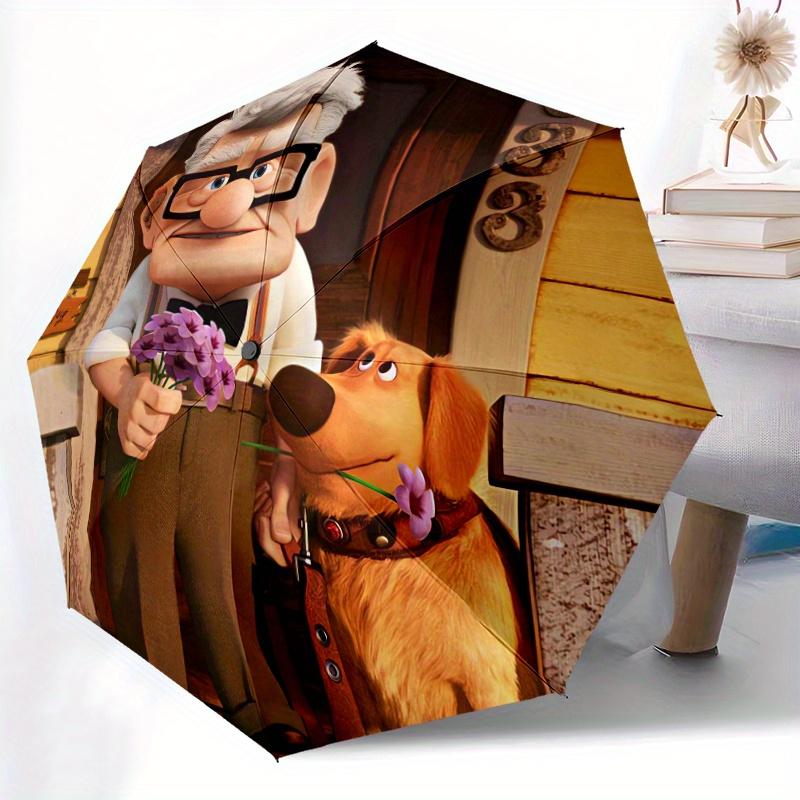 Disney Carl's Date Automatic Opening and Closing Folding - A Good Choice for Gifts, Fashionable and Convenient Umbrella With Cute Cartoon Ch
